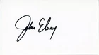HOF -JOHN ELWAY- Signed/Autograph/Auto DENVER BRONCOS Football Index Card