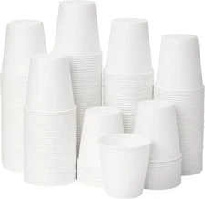 RACETOP 3 oz Paper Cups 600 count, Disposable Bathroom 3 Ounces, White 