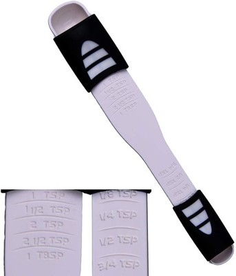 Adjustable Measuring Spoon White,Creative Double End Adjustable Scale, Eight