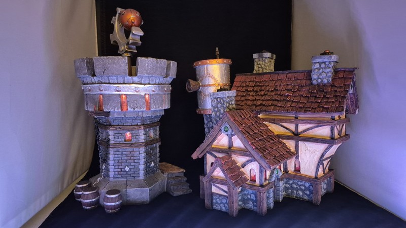 Fantasy Terrain 28mm 32mm 30mm Cracked Earth Ttrpg Dnd Inn Tavern Tower Painted