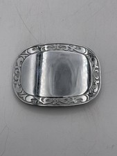 Silver Floral Western Cowboy Metal Belt Buckle 2  Removable Engraved Buckle Blank
