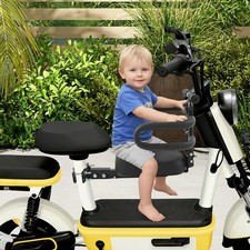 Black Child Carrier Electric Scooter Chair Electric Scooter Seat with Guardrail