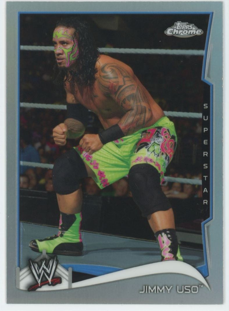 2014 Topps Chrome WWE Refractor Jimmy Uso #74 C14