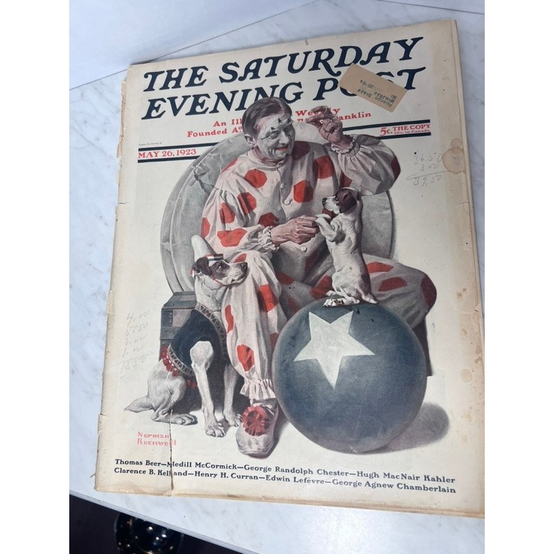 Authentic Issue The Saturday Evening Post Magazine May 26, 1923 ,Norman Rockwell