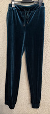 Monsoon Women  s Velvet Leggings Size Small Elasticated Waist  Cuffs, Pockets