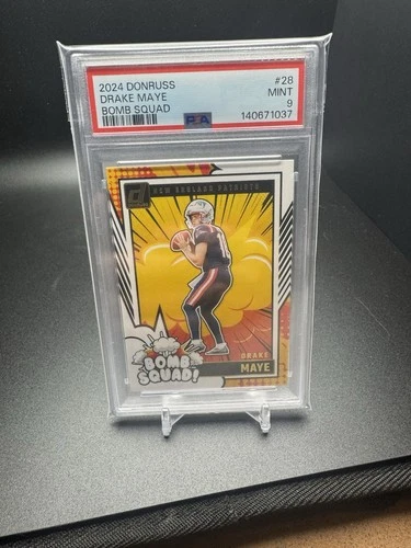 2024 Panini Donruss - Bomb Squad Drake Maye #28 (RC) PSA  Mint 9 Patriots