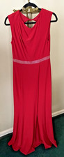 Frank Lyman Red Silver Stud Slit Long Valentine Formal Cocktail Party Dress 10