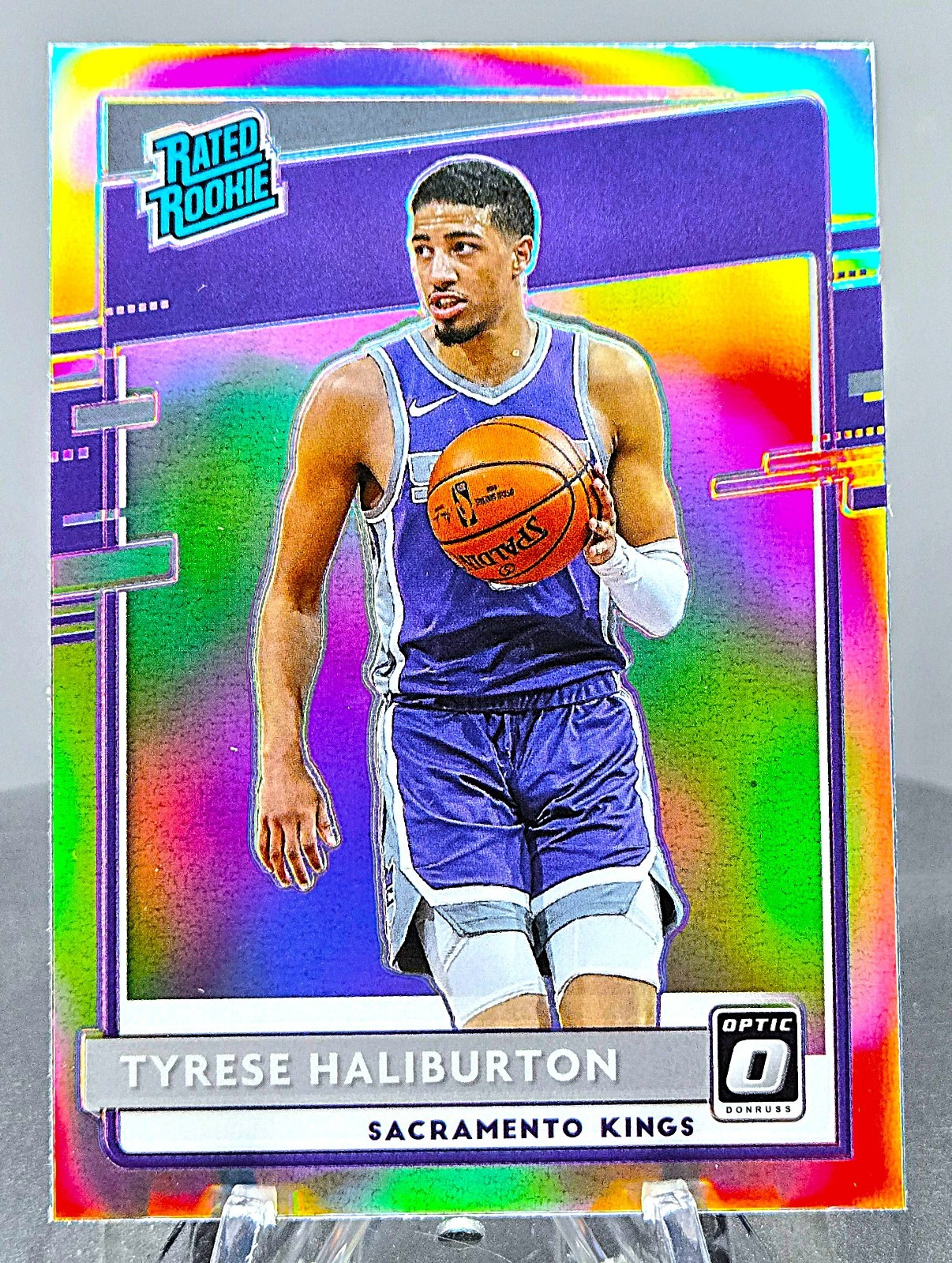Tyrese Haliburton 2020-21 Panini Donruss Optic #162 Silver Holo Rated Rookie SP