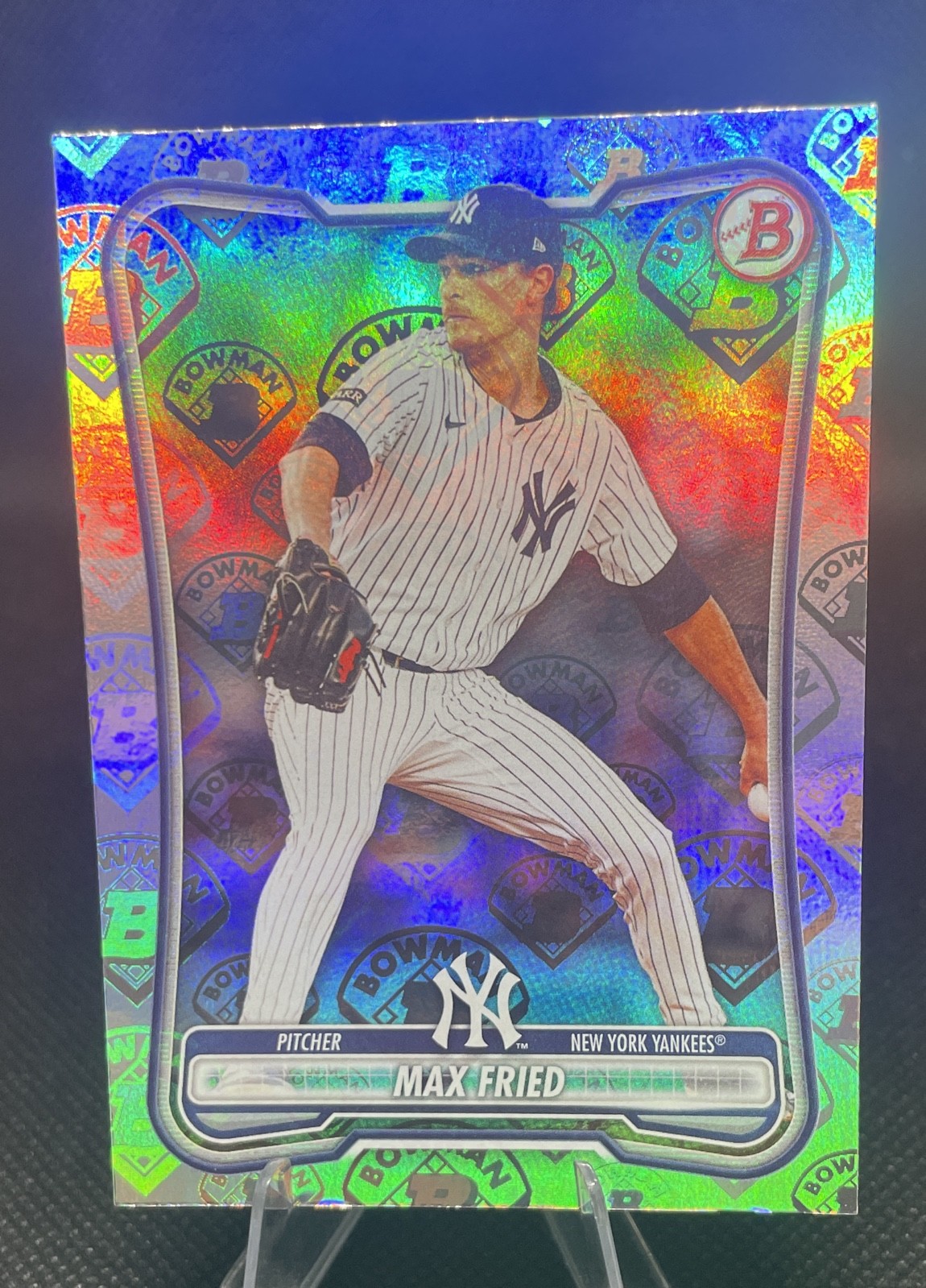 2026 Bowman - Max Fried #15 Bowman Logo Pattern SP