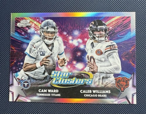2025 Topps Cosmic Chrome - Star Clusters Cam Ward, Caleb Williams #SC-1 (RC)
