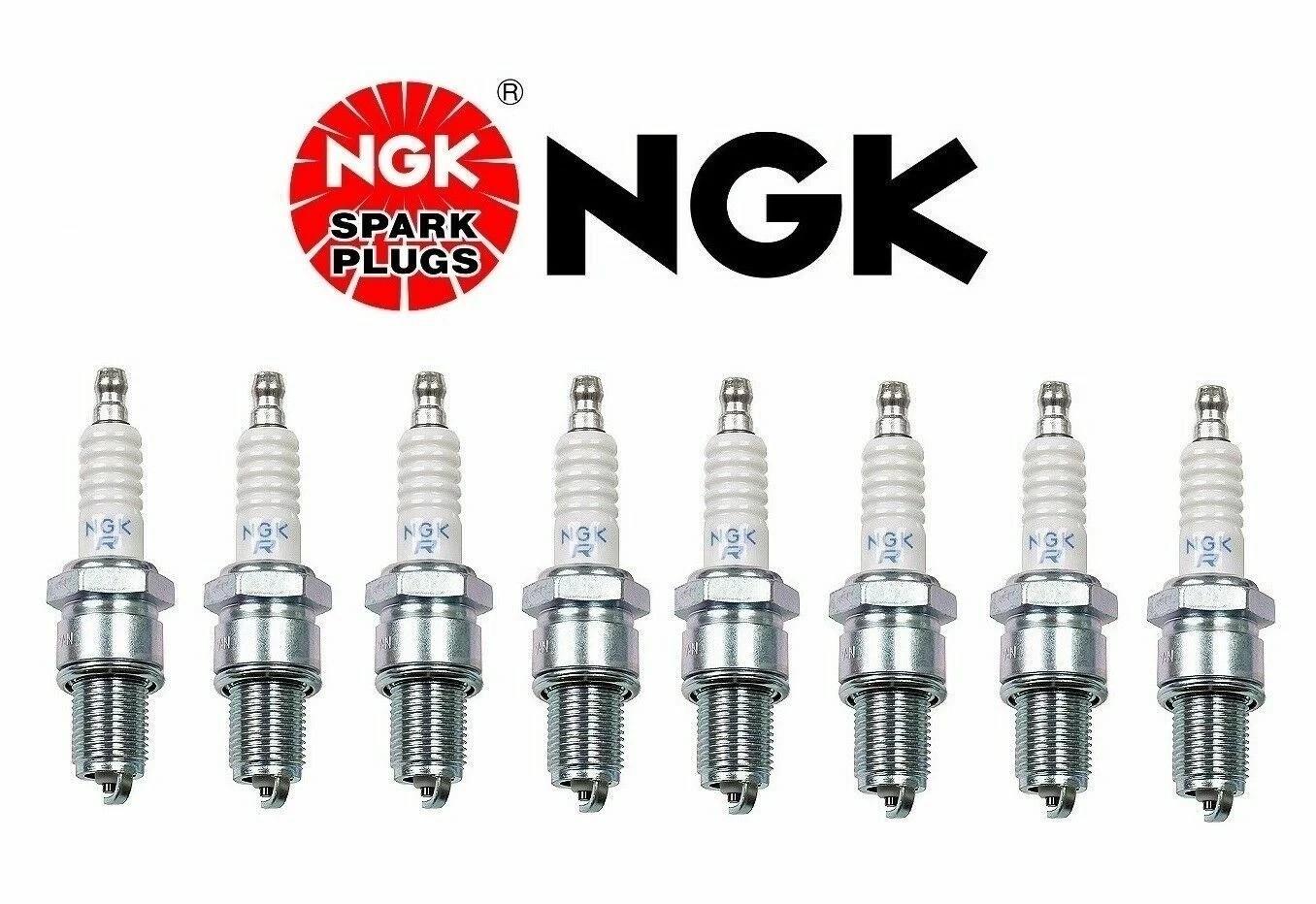 Set of 8 Spark Plug NGK Resistor New BPR2ES/2264/2015