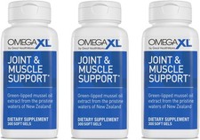 3 Pack Omega XL 300 Capsules-Green Lipped Mussel Omega 3 Joint Relief Supplement