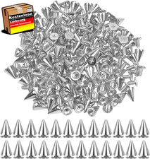 Metall Nieten für DIY Lederaccessoires, Punk, Gothic, 100 Stück, silber