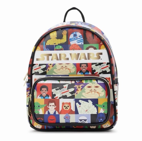 Star Wars Mini Backpack Character Grid Faux Leather Bag Accessory Innovations