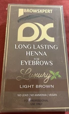 Browsxpert Long Lasting Henna For Eyebrows Luxury Light Brown. New Sealed Box