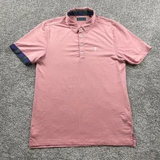 William Murray Polo Shirt Men Small Pink Performance Heathered Short Sleeve Golf