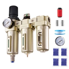 Uimoso Air Compressor Filter Regulator 3/4" NPT 3-Stage Drying System with Drain