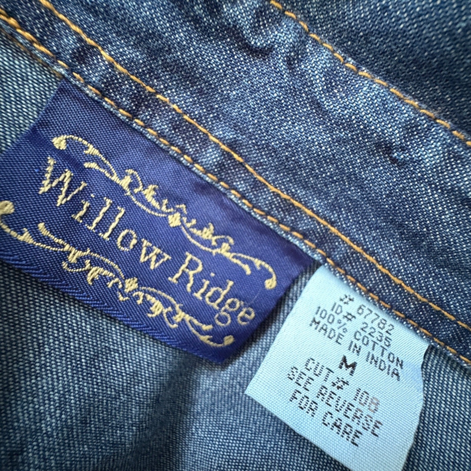 Upcycled Vintage Denim Jacket Boho Western Rodeo Horse Tapestry Lace Bell Sleeve