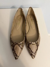 Sam Edelman Nori Light Oak Multi Pointed Toe Chain Detailed Slip On Ballet Flats