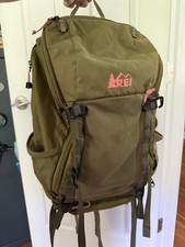 REI Trail 40 Green w Orange pops Hiking Backp...