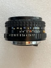 Pentax A Camera Lenses 50mm Focal f/1.7 Maximum Aperture for sale