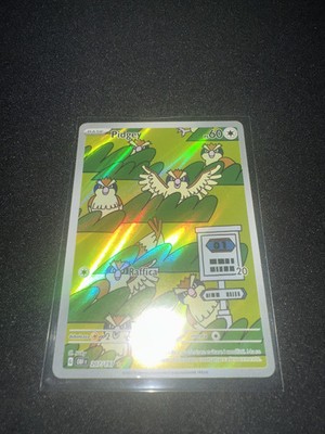 Pidgey 207/197 SELTENE KÜNSTLERISCHE GEHEIME ILLUSTRATION IT Pokemon Karte.