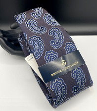Brooks Brothers Men's Silk Blend Tie Brown Paisley NEW MSRP: 98.00