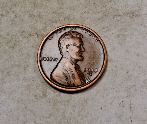 1918-S Lincoln Wheat Cent Penny * Fine F * XW517