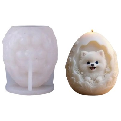 Dog Embossed Eggs Shape Silicone Molds for Resin Casting Soap Chocolate