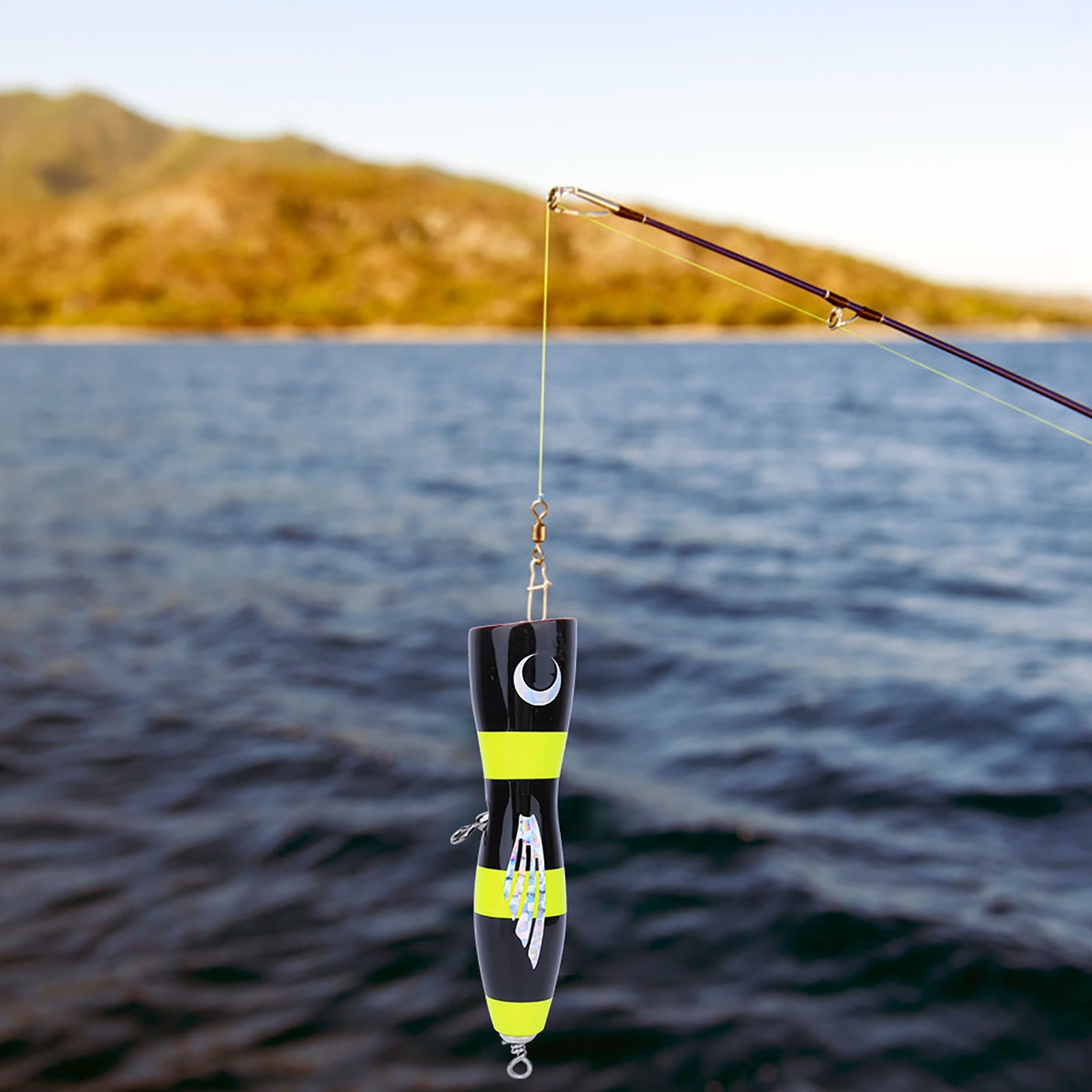 Wooden Large Artificial Popper Fish Lure Topwater Simulation Bait Sea Fishing Ta