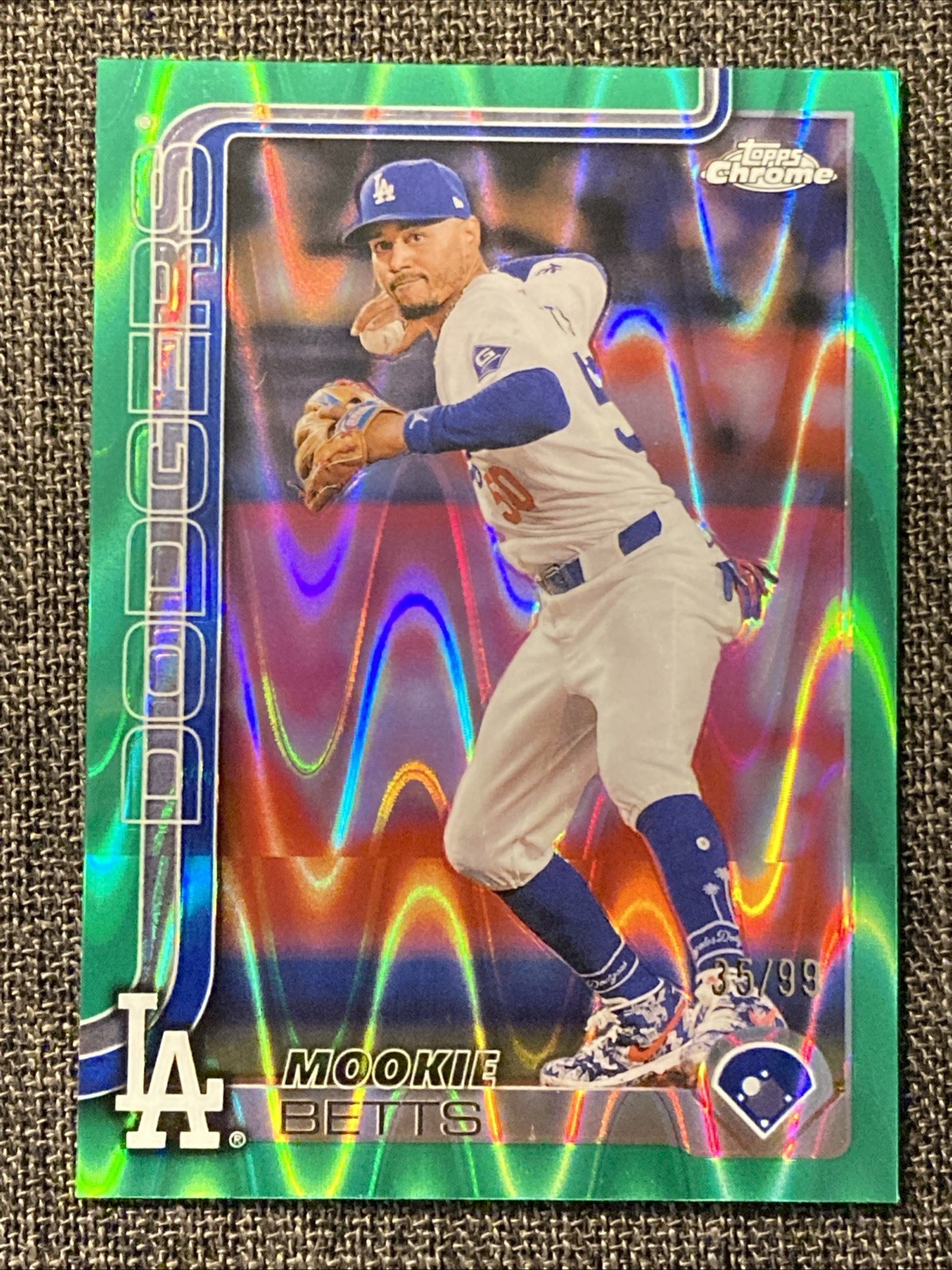 2025 Topps Chrome - Mookie Betts #50 Green Lava Refractor /99
