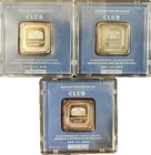 3 x1 oz Geiger Edelmetalle Club .999 Silver Bar Serial #265,266,267/1600