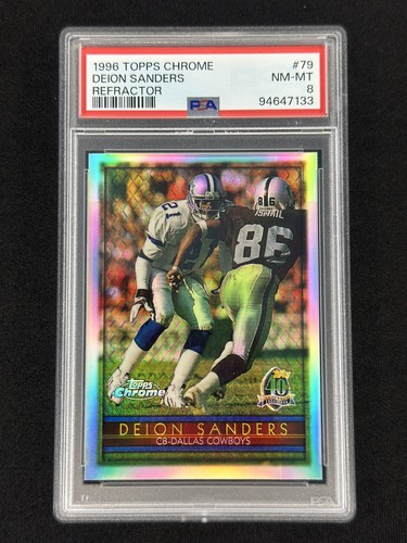 Deion Sanders [Refractor] #79 1996 Topps Chrome card