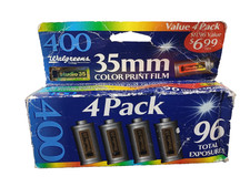 Walgreens Studio 35 Color Print Film 400 Speed 35mm Four Sealed Rolls Film