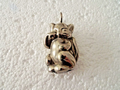 ***Vtg Silver Baby RATTLE BEATRIX POTTER Tom Kitten 2.5 in!!