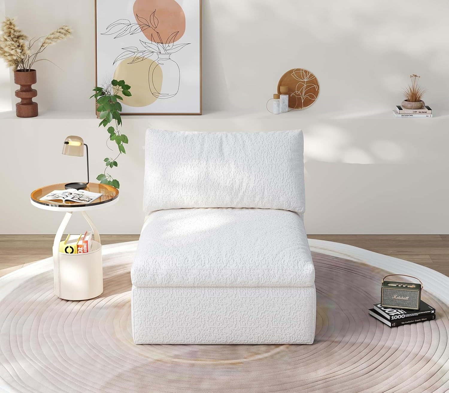Comfy Cloud Sofa Chair - Foam Accent Bean Bag for Living Roo