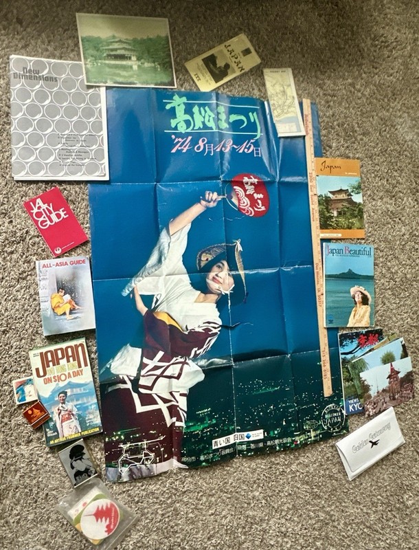 1970's Japan Travel EMPHEMERA  Ukiyo-e playing cards, Poster, Travel guides, Map