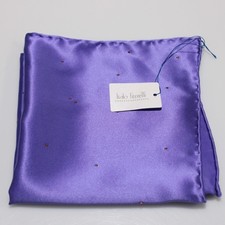 Italo Ferretti NWT Silk Pocket Square Purple w/ Swarovski Crystals