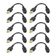 10PCS Round 7.9*5.5mm to Square Plug Adapter New Accessory for Lenovo Laptop