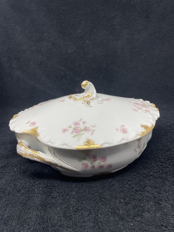 haviland limoges pink roses gold trim Serving Dish