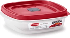 Rubbermaid Easy Find Lids 3-Cup Food Storage and Organization 3-Cup, Assorted 