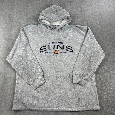 NBA Phoenix Suns Men XL Gray Hoodie Western Conference Embroidered Pullover