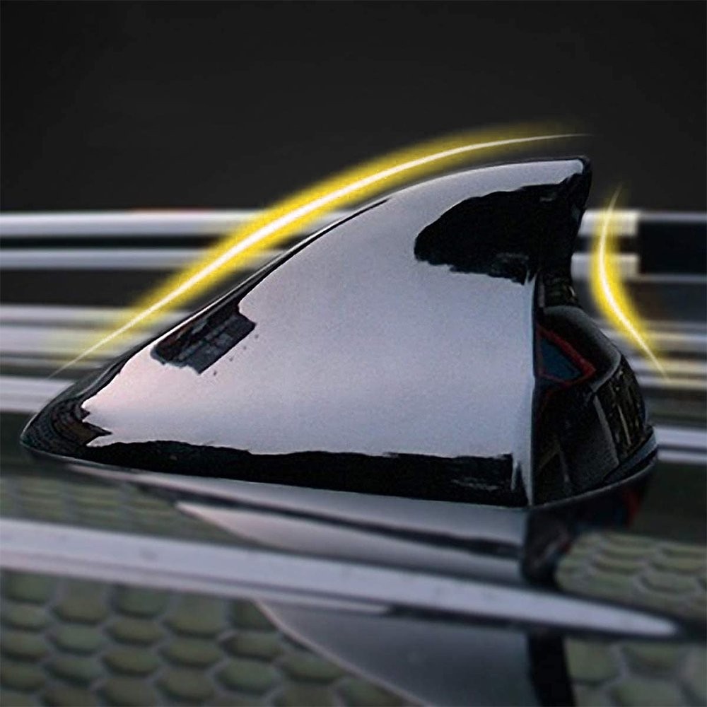 Universal Shark BLACK Fin Car Roof Antenna Radio FM/AM Signal Aerial Accessories
