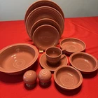 Vtg Fiesta HLC FiestaWare USA Made Rose 12 Pc Set Plates Bowls S&P