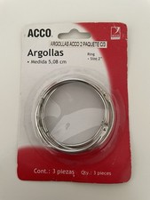 ACCO Steel Loose Leaf Binder Rings, Assorted Sizes, 3 Pack