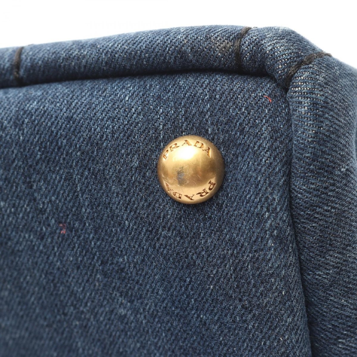 Prada Canapa  PRADA Denim Tote Bag Denim Canvas Used Ladies from japan thumbnail 6