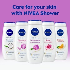 Nivea Cashmere & Cotton Oil Shower Gel (250ml), Body Wash with Vitamin C, E