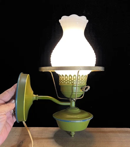 Vintage Milkglass Hobnail Sconce Wall Lamp MCM