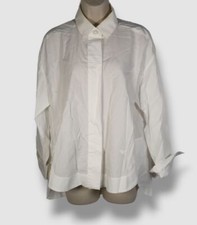  335 Emporio Armani Women's White Button Up Blouse Top Size 42