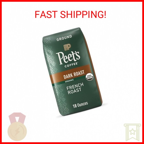 Peet's Coffee, USDA Organic Dark Roast Ground Coffee - French Roast 18 ...